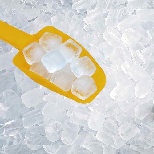 2Pcs Plastic Ice Scoop, Kitchen Scooper for Ice Maker, Ice Bucket, Bar, Freezer, Pet Food, Candy, Coffee Beans, Utility Food Scoop for Home, Party, Wedding, Restaurant (Yellow) - color: Yellow