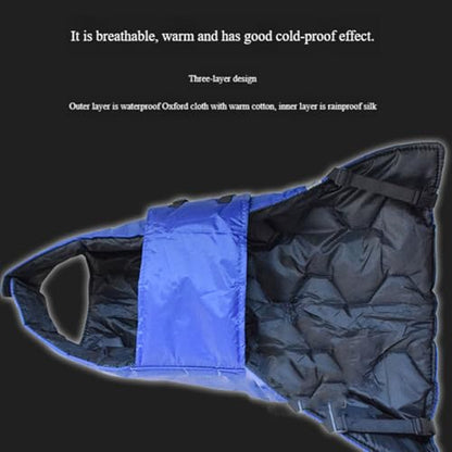 Reinforced Calf Blanket Jackets with Reflective Strips Thickened Windproof Calf Warm Coat for Cold Weather Farming Use Insulated Livestock Vest