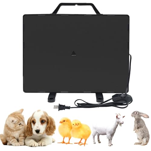 PINNKL Chicken Coop Heater 140W with Thermostat, Poultry Coop Heating Plate 50-80℃, Adjustable Temperature Dog Chick Brooder Heating Plate Heating Plate for Chicks Poultry Pets