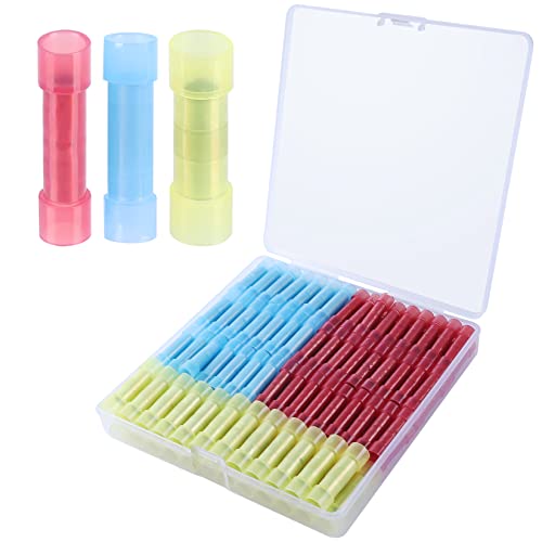 200pcs PA66 Nylon 22-10 Mix Wire Connectors Electrical Crimp Butt Connector Fully Insulated Splice Wire Terminals - size: Mix 200PCS