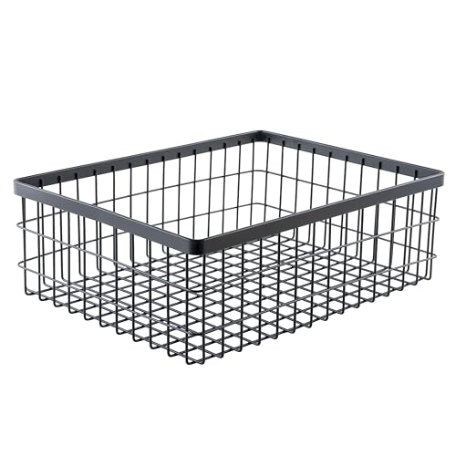 G.E.T. WB-1294-MG Rectangular Metal Storage Wire Basket for Pantry, Produce and More, 9" x 6" x 4" - size: 12" x 9", style: 4" Deep