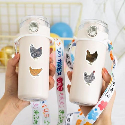 1000 Pcs Chicken Stickers Bulk 2 Roll 1 Inch, Chicken Stickers for Mens Boys Girls.Cute Animal Sticker Pack for Water Bottles Laptop Luggage Cup - color: Chicken Stickers