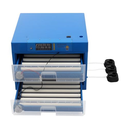Incubators for Hatching Eggs, 128 Eggs Incubator Automatic Hatcher with Egg Turning and Humidity Control 80W for Chicken Duck Goose Bird Quail Pigeon Poultry Egg Incubator - style: 128-Egg Poultry Hatcher