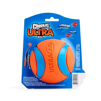 Chuckit! Ultra Ball Dog Toy - Size XXL - For Dogs 100+ lbs - Made from Durable Rubber - Super Bouncy - Floats in Water - 4-inch Diameter - Pack of 1 - color: Ultra, size: XXL