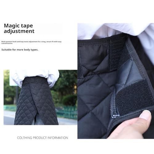 Chair Blankets for Adults - Waterproof Windproof Wearable Apron Blanket, Motorcycle Scooter Riding Leg Cover with Pocket for - color: Black