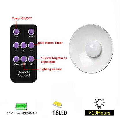 ABZXT Solar Pendant Lights Upgraded Bulb Lights IP65 Waterproof Dusk to Dawn Auto Lamp with Remote Controller for Outdoor Shed Barn Chicken Coop Bullpen Pig Pen Stables Tents etc(Single Lamp) - size: Single Lamp