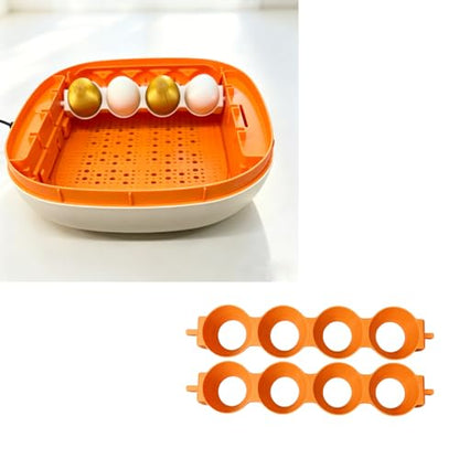 Chickcozy Incubator Duck Egg Tray — Holds 4 Duck Eggs | Replacement Inner Basket for Automatic Egg Turner (2 Gray Egg Baskets) - color: 2 Gray Egg Baskets