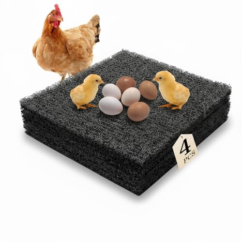 Chicken Nesting Box Pads | 4PC Washable Nesting Mats (12"x12") - Durable Plastic Coop Liners, Odor-Proof Chicken Bedding for Indoor/Outdoor Laying Boxes (4pack-Gray) - size: 4pack-Gray