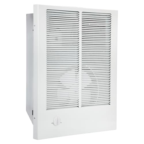 198 High Capacity Wall Heater, White Painted Grille,4000/2000 W at 240 V/120V with Adjustable Thermostat compatible with Broan 198 Wall Heater for Kitchens, Living Rooms, and Entryways