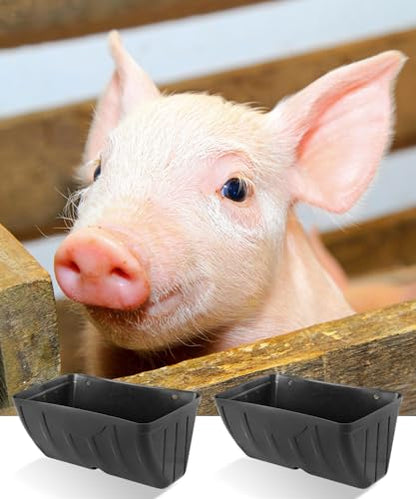 Chicken Feeder, 3 Pack, Black | Poultry Feeders and Waterers, Hanging Goat Feeder, Livestock Fence Feeder, Feed Trough and Waterer Bucket, Includes Clips - color: 3 Pack Black