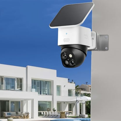 Security Camera Mount 90° Corner Bracket with 1/4" Ball Head Adapter, Compatible with Eufy SoloCam S340/E30/E42, 4G LTE S330, PTZ/WYZE Cam, 270° View for Extreme Indoor/Outdoor Use