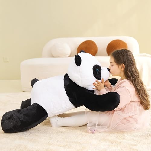 IKASA Giant Panda Stuffed Animal Plush Toy,30" Large Cute Jumbo Soft Toys,Huge Big Size Plushy Fluffy Fat Oversized Plushie,Gifts for Kids Girls - style: Panda