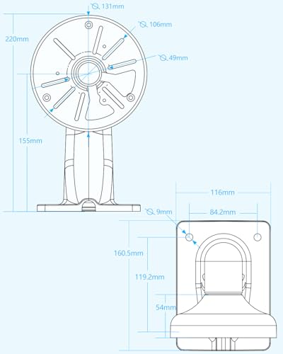 OOSSXX Universal CCTV Security Camera Mount Wall Mount Bracket for Surveillance House Indoor Bullet Dome IP Camera Holder Outdoor Junction Box Cable Pole Mounting Arm Outdoor Video Surveillance - size: Pole Bracket for Bullet/Dome