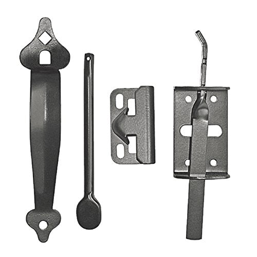 Nuvo Iron Black Galvanized Steel 6" Thumb Latch - Gate Hardware