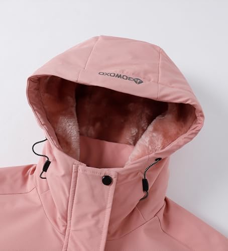 Women's Waterproof Snow Ski Jacket Warm Winter Coat Insulated Snowboarding Jacket Softshell Hiking Jacket - color: Pink, size: XX-Large