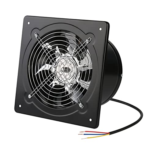 Nalle 8 inch Exhaust Fan 80W 500CFM Through-wall installation Ventilation Fan 110V Exhaust Smoke Fan Ventilation for Kitchen,Bathroom,laundry room,Toilets,Garage,Shopping Mall (Black - size: 8 Inch / 500 CFM
