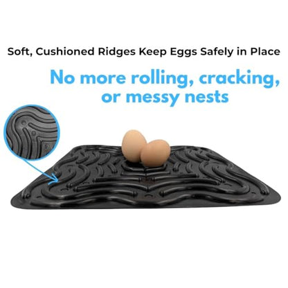 Reusable Silicone Chicken Nesting Box Pads 12x12 in – Washable Coop Liners, Cushioned Anti-Roll Egg Mats, Easy Clean, Cut-to-Fit, Long-Lasting 10-Pack - size: 10 Pack