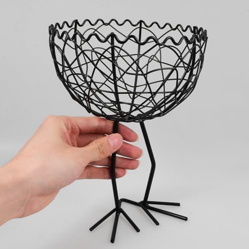 Luxshiny Wire Fruit Basket Storage Organizer for Kitchen Counter Multi-purpose Sundries Basket for Fruits Vegetables and More Design for Everyday Use