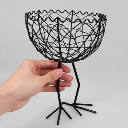 Luxshiny Wire Fruit Basket Storage Organizer for Kitchen Counter Multi-purpose Sundries Basket for Fruits Vegetables and More Design for Everyday Use