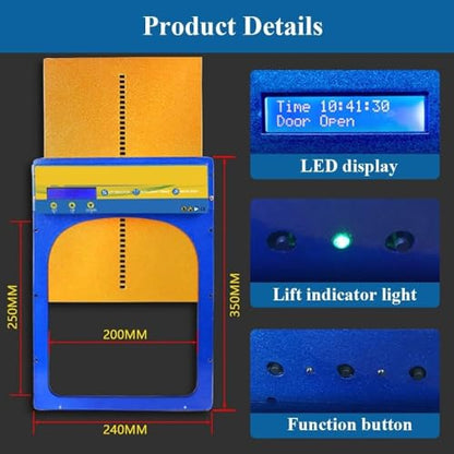 Solar Powered Chicken Coop Door with Remote, Auto Opener for Poultry. IP45 Waterproof, Anti-Pinch Safety. 4 Modes: Light Sensor, Timer, Manual, Smart Control. Durable Aluminum Construction.