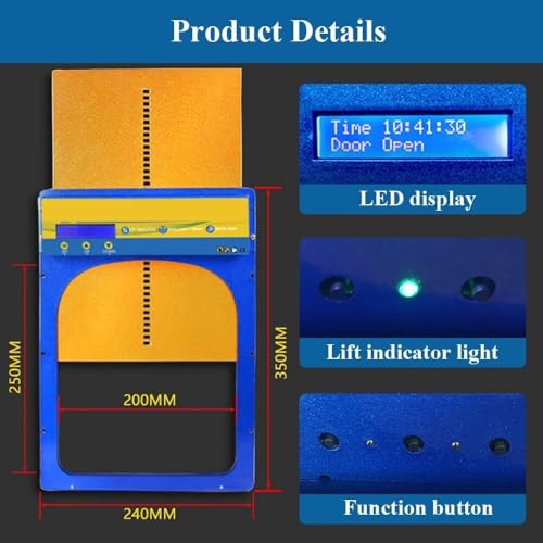 Automatic Chicken Coop Door,Aluminum Waterproof Electric Coop Door,Solar Powered Door Opener with Adapter,4 Modes with Timer & Light Sensor and Remote Control,Anti-Pinch Design