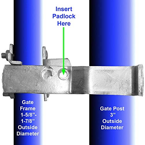 Jake Sales 3 Inch Chain Link Fence Single Gate Fulcrum Latch. Fits 1-5/8inches or 1-7/8inches Gate Frame. Latches to 3inches Post. Galvanized for Corrosion Protection. - size: 3 Inch