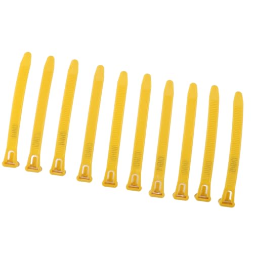 SUNGOOYUE Chicken Leg Bands, Plastic Poultry Identification Rings with Adjustable fadeless Numbered Engraving, for Duck Goose Chicken Management (Yellow) - color: Yellow
