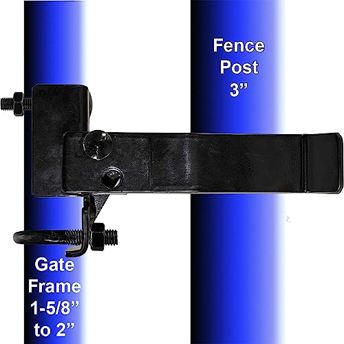 2-7/8" Strong Arm Single Gate Latch (Black) - size: 2 Inch - 7/8 Inch