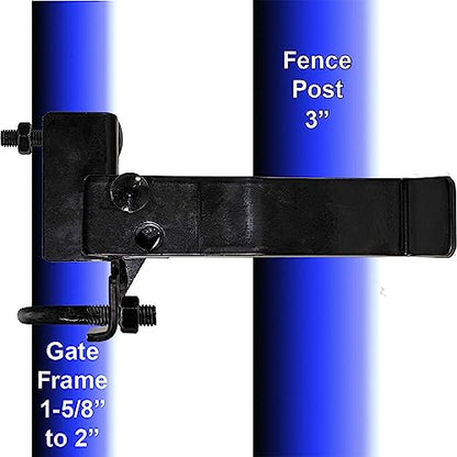 2-7/8" Strong Arm Single Gate Latch (Black) - size: 2 Inch - 7/8 Inch