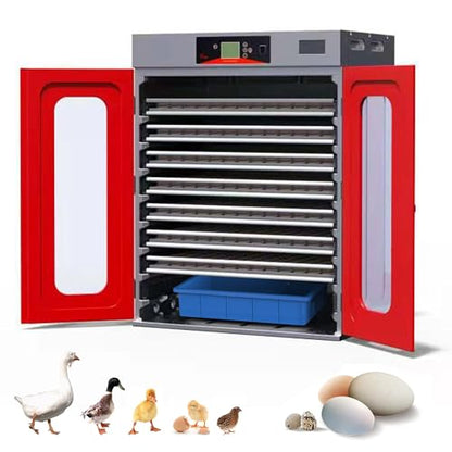 1000 Eggs Automatic Incubator Cabinet for Hatching Egg, with Automatic Egg Turning and Temperature Humidity Control, Large Commercial Poultry Hatcher for Chicken, Duck, Goose, Quail Eggs - size: 1000 Eggs