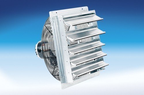 Fantech 2SHE36D1 Axial Wall Shutter Mounted Fan, D/Drive, 1/2 hp, 1 pH, TEFC, Single Speed, 36", 115V - size: 36"
