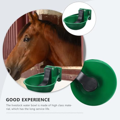 balacoo Automatic Cow Water Bowl Livestock Water Feeder with Anti-Splash Design Copper Valve for Cattle Horse Pig Sheep 12.99X9.05X5.51 Inch