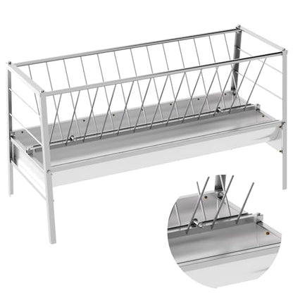 99 Gallons Goat Hay Feeder, 35.4'' Height Hay Rack for Goat, Galvanized Steel Durable Frame Construction Hay Rack, Smooth Edges and Easy Clean Design Goat Feeder, Easy Assembly for Sheep Pens