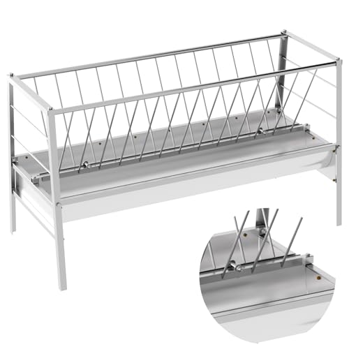99 Gallons Goat Hay Feeder, 35.4'' Height Hay Rack for Goat, Galvanized Steel Durable Frame Construction Hay Rack, Smooth Edges and Easy Clean Design Goat Feeder, Easy Assembly for Sheep Pens