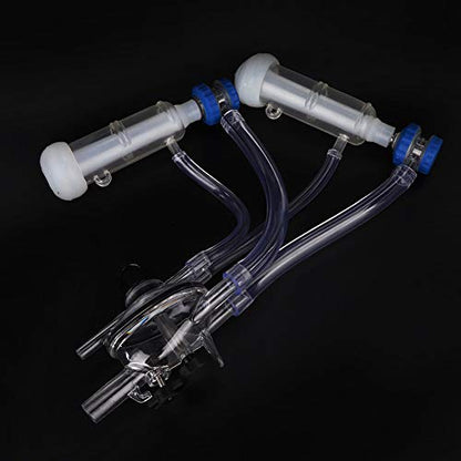Goat Milker Claw Kit, Milking Teat Cups for Goat and Sheep, Food - Grade Plastic Milking Machine Parts with 16.14in Hose, Replacement for Farm Milk Collector System