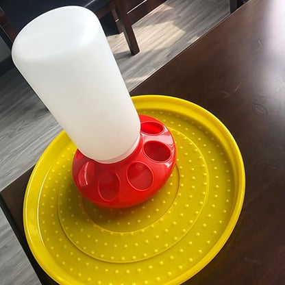 Chick Waterer and Feeder Automatic Small Poultry Water Drinkers Dispensers Harmless Material Baby-Chick Feeder and Waterer Set Kit for Brooder