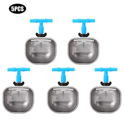 Akozon 5Pcs Nipple Drinking Waterer Stainless Steel Automatic Drinker Bowl for Rabbits Farm Accessory for Efficient Livestock Feeding (#12) - size: #12