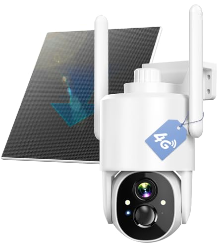Thybro 4G LTE Security Camera No WiFi Required: 2K HD, Solar Powered, 360° PTZ & Infrared Night Vision – Wireless Outdoor Surveillance for Remote Home, Farm, Business & Backyard