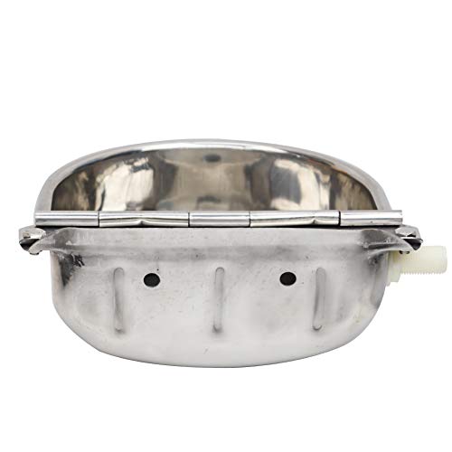 Automatic Animal Waterer Bowl, Upgraded Fully Polished Stainless Steel Farm Livestock Water Dispenser, for Sheep,Horse, Goat, Cattle,Hog and Dogs