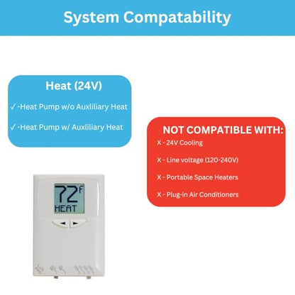 Lux Pro PSDH121B Non-Programmable Thermostat; Heat Pump Only; 2 Heat, 1 Cool; Batteries Included - size: PSDH121B- Single
