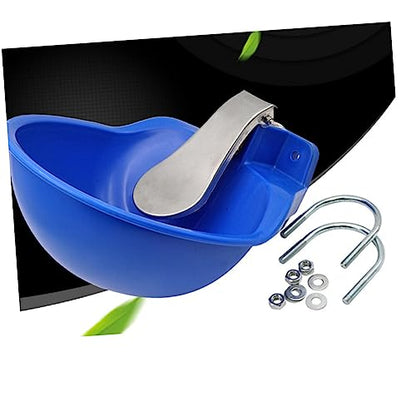 UKCOCO Large Plastic Cow Water Bowl Farm Grade Drinking Trough for Cattle Horses Goats and Sheep Float Valve