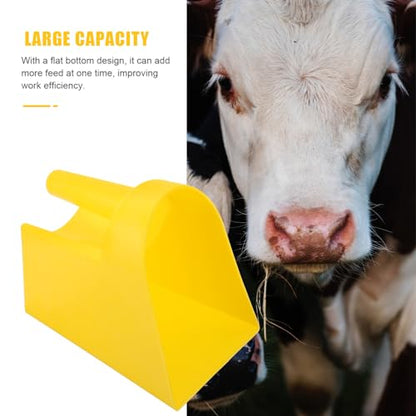 TOYANDONA Poultry Feed Scoop Shovel Thickened Farm Shovel with Ergonomic Handle Durable Feed Shovels for Livestock Breeding Easy to Clean and Comfortable Grip for Cows