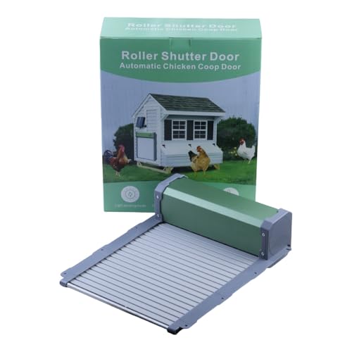 Automatic Solar Chicken Coop Door, 4 Modes with Timer Light Sensor 30-40M Remote Control Manual, Anti-Pinch, IP67 Waterproof Aluminum Alloy, Predator Proof Poultry Door for Backyard Farm