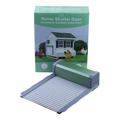 Automatic Solar Chicken Coop Door, 4 Modes with Timer Light Sensor 30-40M Remote Control Manual, Anti-Pinch, IP67 Waterproof Aluminum Alloy, Predator Proof Poultry Door for Backyard Farm