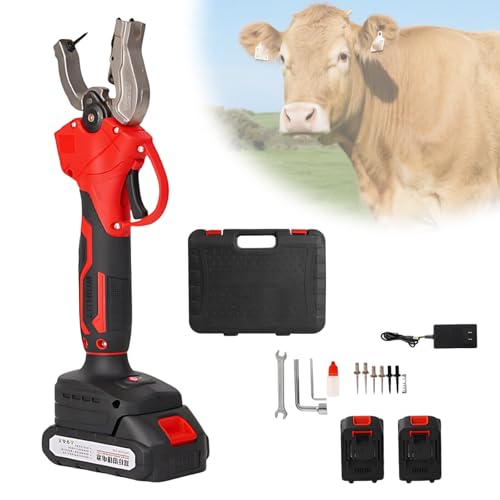 Cordless Tagger & Livestock Tagging Tool, Electric Cow Ear Tagger, Removable Battery, for Rapid Marking of Pigs Cattle and Sheep