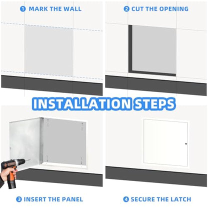 22" x 22" Metal Access Panel, 1MM Thickened Access Panel for Drywall, Aluminum Access Panel for Walls and Ceilings, Rust-Resistant and Easy-to-Install Drywall Access Panel - size: 22in*22in