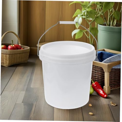 Hemobllo Food Grade Seal Bucket with Lid Multipurpose Plastic Storage Container for Pet Food Livestock Feed and Convenient Handle for and Use