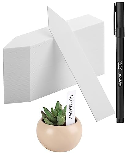 Mr. Pen- Plastic Plant Labels, 100 Pcs, 4“, White | Plant Markers and Labels for Outdoor Garden Waterproof, Plant Name Tags, Planting Sticks for Seeds - color: White Plant Labels