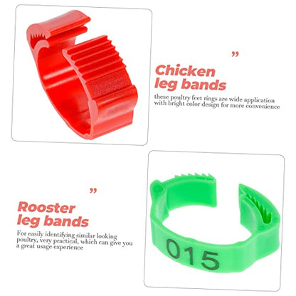 Yardwe 200pcs Chicken Leg Bands Poultry Leg Ring Bird Accessories Identification Rings for Chicks