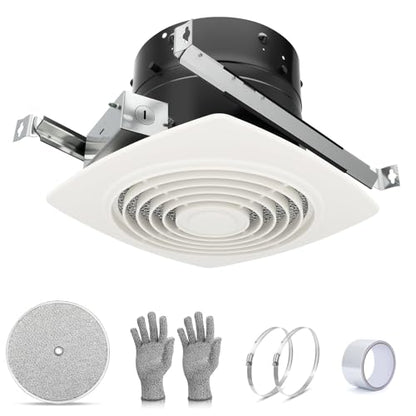 505 High Airflow Bathroom Fan for Ceiling – 8 Inch Fan with Powerful 200 CFM, Bathroom Exhaust Fan, Kitchen Exhaust Fan, Household Ventilation Fans